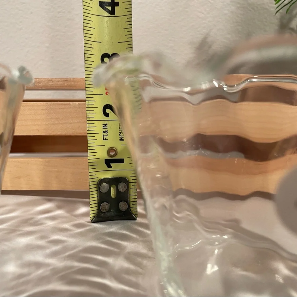 Pair (2) Princess House “Optic Waves” Clear Glass Votive Holders | Like New